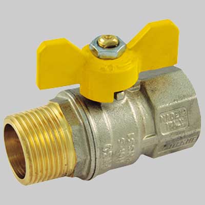 VALVOLA SFERA GAS M/F FARFALLA ALLUMINIO 1" MOP5