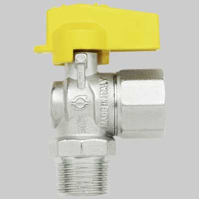 RUBINETTO A SQUADRO GAS M/F 1/2 - 1/2