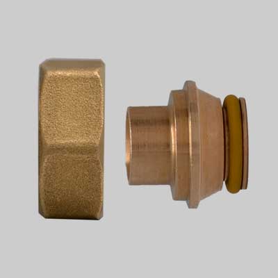 RACCORDO DIRITTO IN BRONZO A SALDARE 14 x 3/4