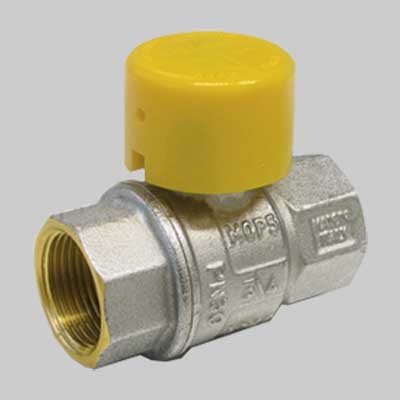 VALVOLA SFERA GAS F/F CON CAPPUCCIO PIOMBABILE 3/4 MOP5