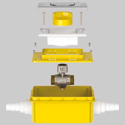 VALVOLA INCASSO GAS FIV 3/4 MM