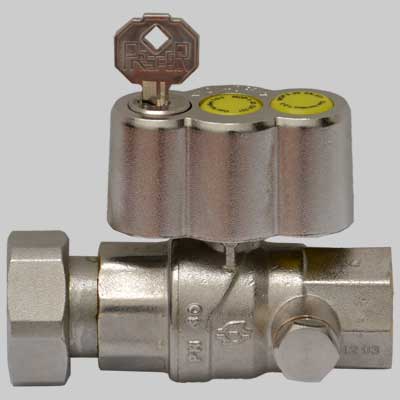 VALVOLA A SFERA GAS DIRITTA POST CONTATORE 1" x 1"1/4 girevole