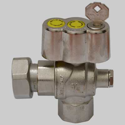 VALVOLA A SFERA GAS SQUADRA POST CONTATORE 3/4 x 1" girevole