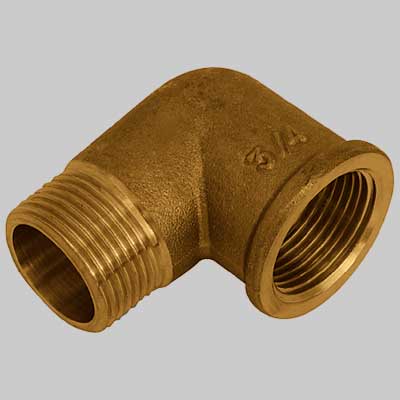 GOMITO MASCHIO/FEMMINA OTTONE GIALLO 2" x 2"