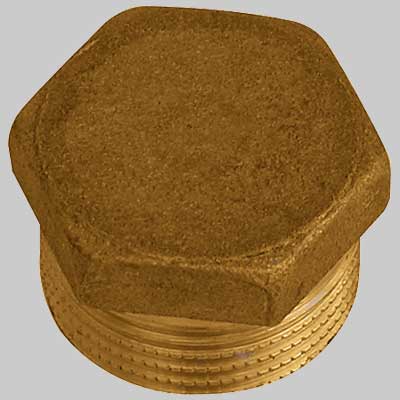 TAPPO MASCHIO ESAGONALE OTTONE GIALLO 1"1/2