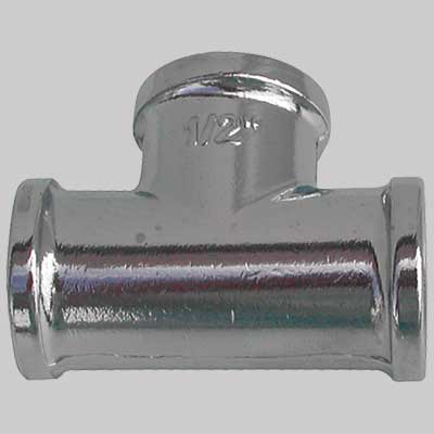 RACCORDO A TEE OTTONE CROMATO 1" x 1" x 1"