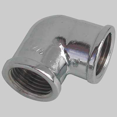 GOMITO FEMMINA/FEMMINA OTTONE CROMATO 3/4 x 3/4