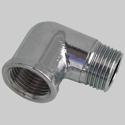 GOMITO MASCHIO/FEMMINA OTTONE CROMATO 1" x 1"