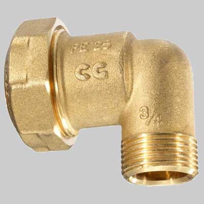 RACCORDO GOMITO MASCHIO PE ANELLO RESINA 50 x 1"1/2