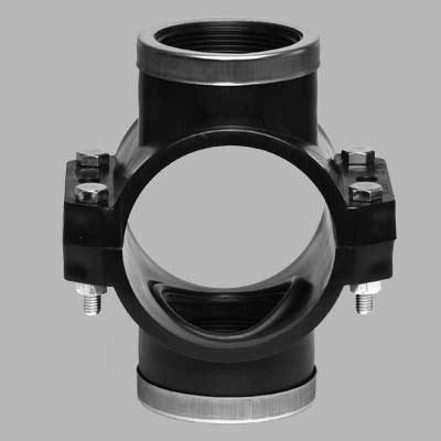 STAFFA DOPPIA CON RINFORZO E GUARNIZIONE PIATTA PN 10 32 x 1"