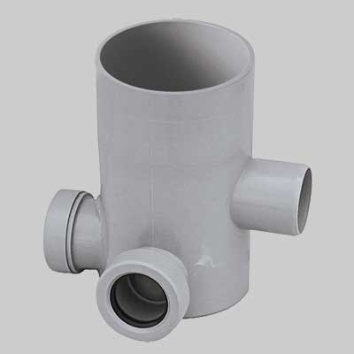 POZZETTO GRIGIO ALTO 3 VIE DM 100  H 170 Ø 40 Usc. Ø 40