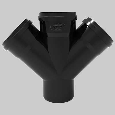 DERIVAZIONE PHONO BLACK 45° MF 100 x 40 - 40