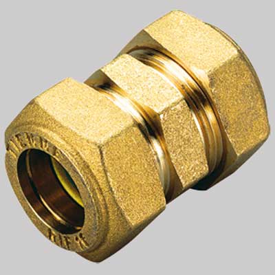 RACCORDO DIRITTO DOPPIO O-RING GIALLO 10 x 10