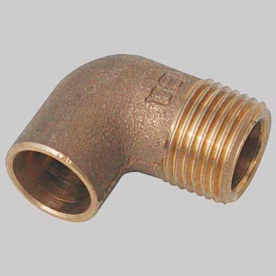 GOMITO BRONZO FILETTATO MASCHIO A SALDARE FEMMINA 14 x 1/2