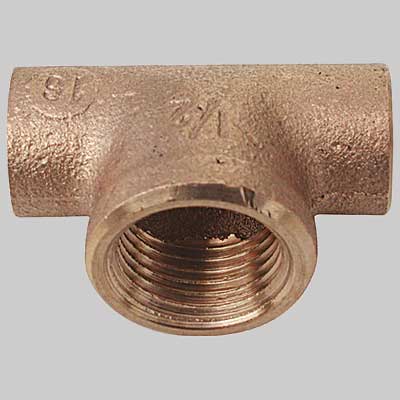 TEE BRONZO FEMMINA A SALDARE FEMMINA 22 x 3/4 x 22