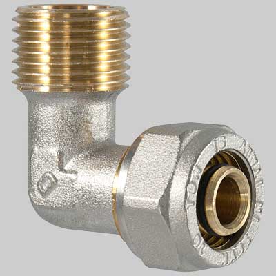 Raccordo a compressione curvo Maschio 26 x 3/4