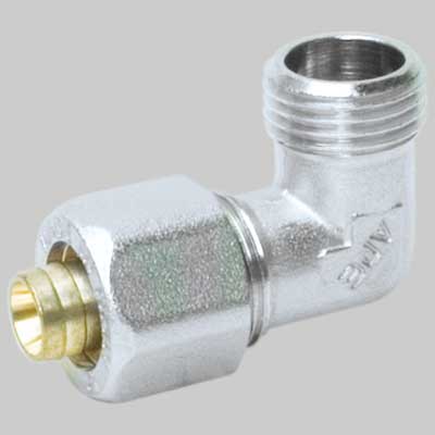RACCORDO CURVO MASCHIO A STRINGERE APE 26 x 3/4