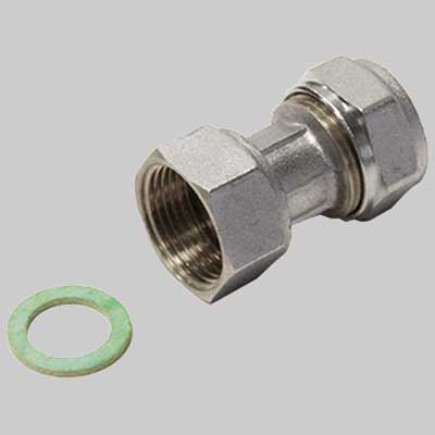 RACCORDO A COMPRESSIONE DIRITTO CON GIRELLO 16 x 3/4