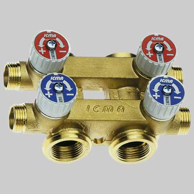 COLLETTORE TOTEM CALDO-FREDDO M.3/4 2x2-1/2x16