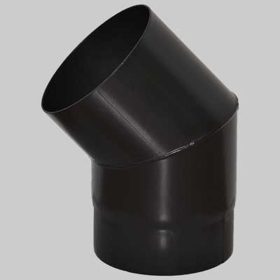 CURVA APERTA NERO OPACO 45° Ø 130
