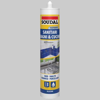 SILICONE ACETICO PER SANITARI SOUDAL ML 300 BIANCO