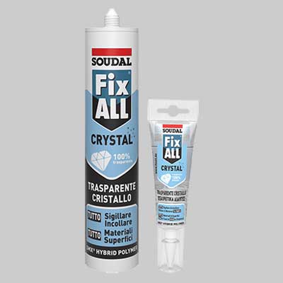 SIGILLANTE ADESIVO FIX ALL CRYSTAL ML 290 TRASPARENTE SOUDAL