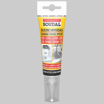 SILICONE UNIVERSALE ML 60 SOUDAL BIANCO