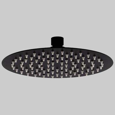 SOFFIONE DOCCIA INOX TONDO NERO Dm 300