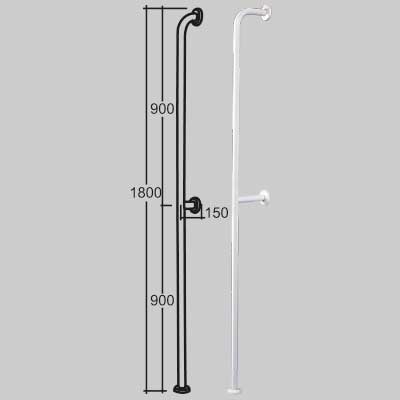 CORRIMANO VERTICALE DA PARETE A PAVIMENTO 180 cm