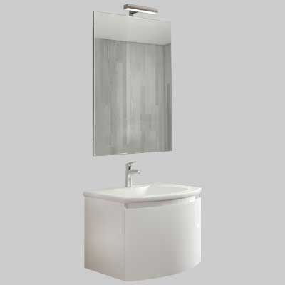 SOLE 60 B Base sospesa bianco lucido