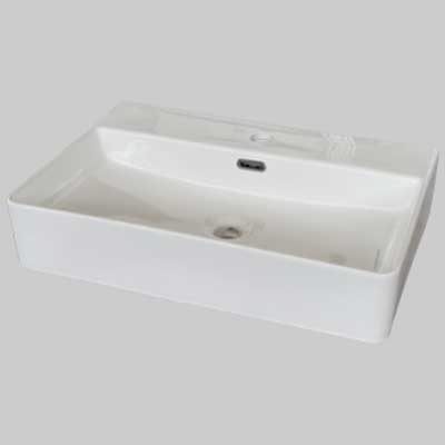 LAVABO APPOGGIO IN CERAMICA RETTANGOLARE60 C/FORO 60x42