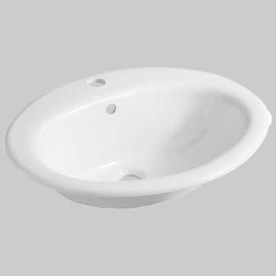 LAVABO INCASSO DECOR SOPRAPIANO CON FORO 57x46