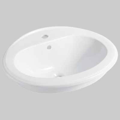 LAVABO INCASSO DECOR SOPRAPIANO CON OFORO 63x51