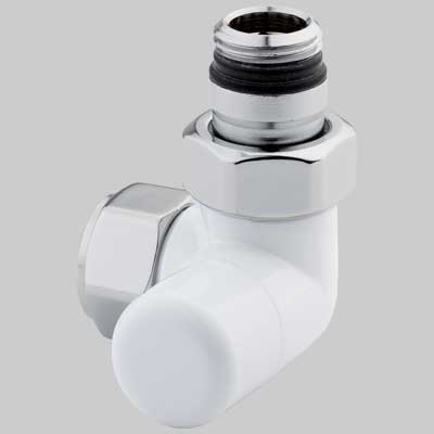 DETENTORE D'ARREDO AD ANGOLO DX BIANCO 1/2 x 24-19