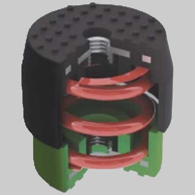 KIT 4 ANTIVIBRANTI TELESCOPICI RAINBOW Bianchi/Rossi - 70-120 Kg