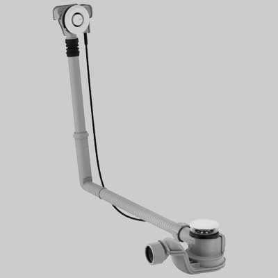 COLONNA VASCA CON PROLUNGA ORIZZONTALE Uscita Ø 40 . cm 50