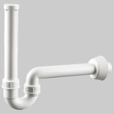 SIFONE ORIENTABILE PER LAVABO CON ROSONE 1" 1/4 x 40