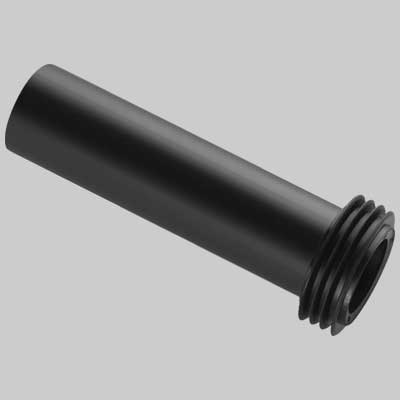 CANOTTO NERO PE A SALDARE CON MORSETTO Ø 45 - Cm. 18,5