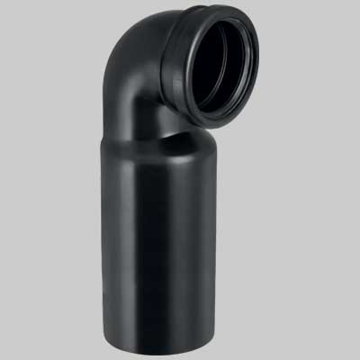 CURVA WC 90° PE PROLUNGATA PER WC SOSPESO  90/90