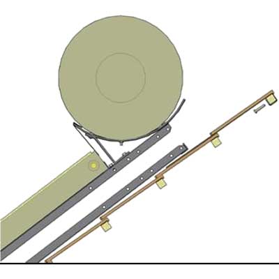 STAFFA DI SUPPORTO A TETTO CN01 Per 150/200 Lt