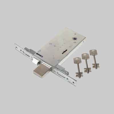 SERRATURA DOPPIA MAPPA PORTE IN FERRO FEB E90 - scatola mm 185x81...
