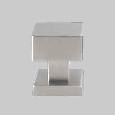 POMOLO FISSO INOX 'QUADRO' 50x50x23 mm  - Col. Inox satinato