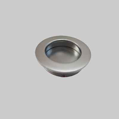 MANIGLIA AD INCASSO PER PORTE SCORREVOLI TONDA Ø 40 mm, Cromo opaco