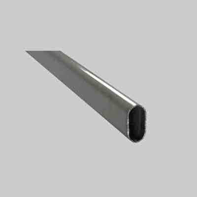 TUBO PER ARMADIO OVALE mm 30x15 - Cromato (cartone 3 pz)