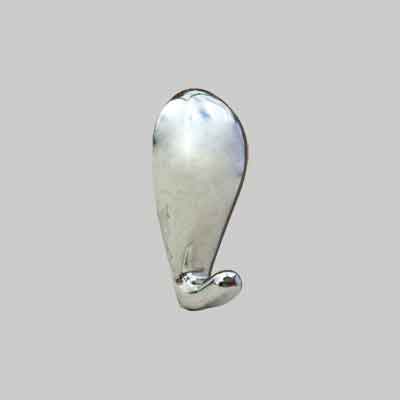 GANCI PER QUADRI ''GOCCIA'' mm 15x27 - Argento - blister 3 pezzi (cartone 12 pz)