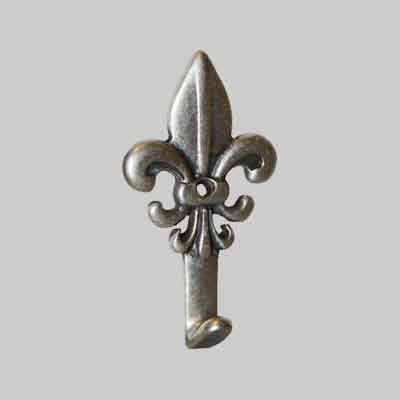 GANCI PER QUADRI ''GIGLIO'' mm 33 - Argento - blister 5 pezzi (cartone 12 pz)