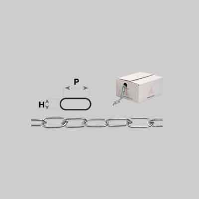 CATENA GENOVESE NICHELATA n° 11 (mm 1,6) - PxH 13x4 - scatola mt 25