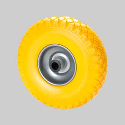 RUOTA IN POLIURETANO PER CARRELLI DISCO ACCIAIO mm 260x85 - portata kg 120