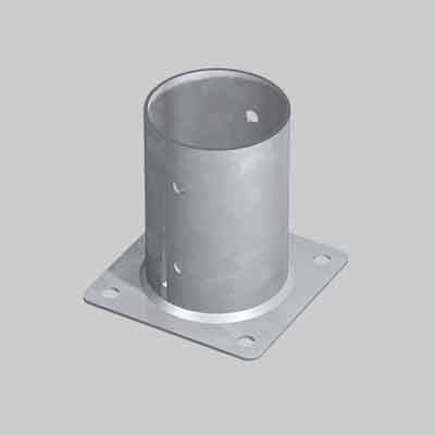 SUPPORTO A PAVIMENTO PER PALI 'TR2' Ø 100x150h - Base 150 mm