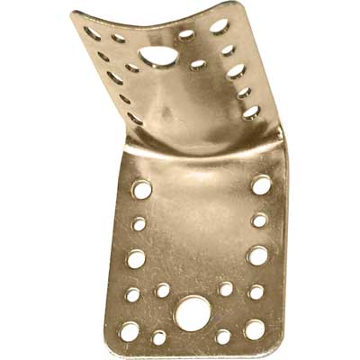PIASTRA AD ANGOLO PIANA PER PALI Ø 80/100 mm 65 x 85 - Spess. 2 mm